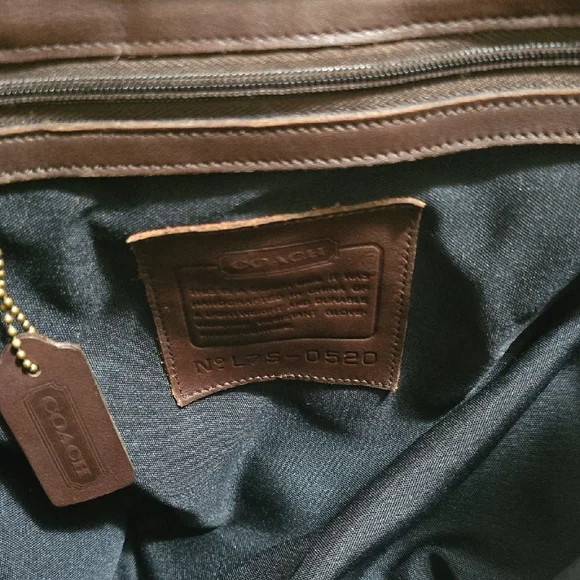 Coach LARGE Dark Brown Leather Backpack - Picture 9 of 11